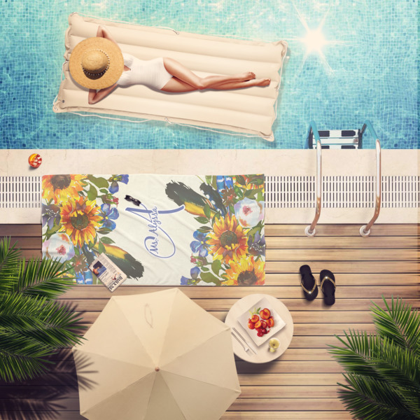Custom Design - Beach Towel - Lifestyle at Pool
