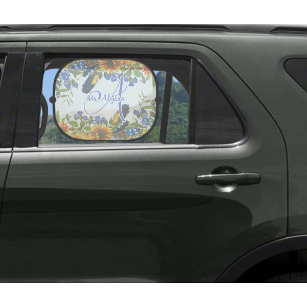 Custom Design - Car Sun Shade Black - In Car Window