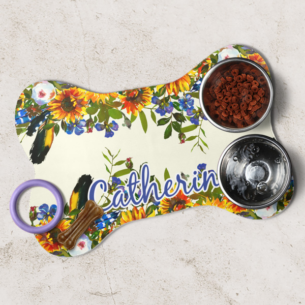 Custom Design - Dog Bone Shaped Mat Lifestyle