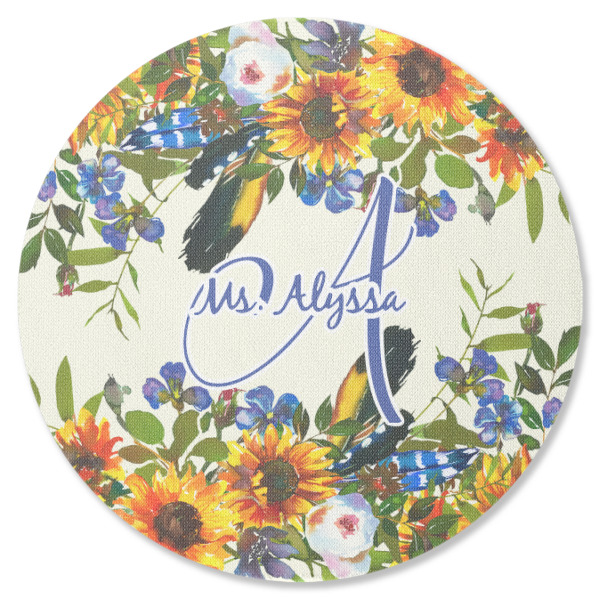 Custom Design - Round Coaster Rubber Back - Single