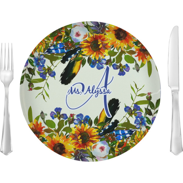 Custom Design Your Own 10" Glass Lunch / Dinner Plate