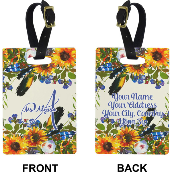Custom Design - Rectangle Luggage Tag (Front + Back)