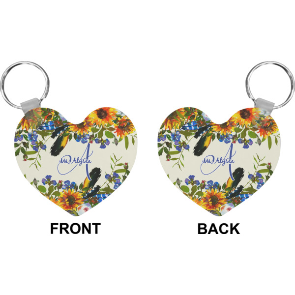 Custom Design - Heart Keychain (Front + Back)