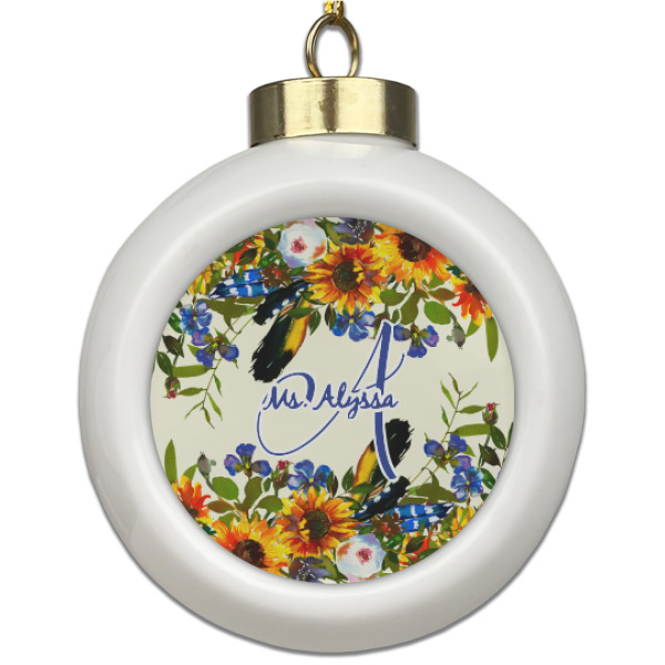 Custom Design Your Own Ceramic Ball Ornament