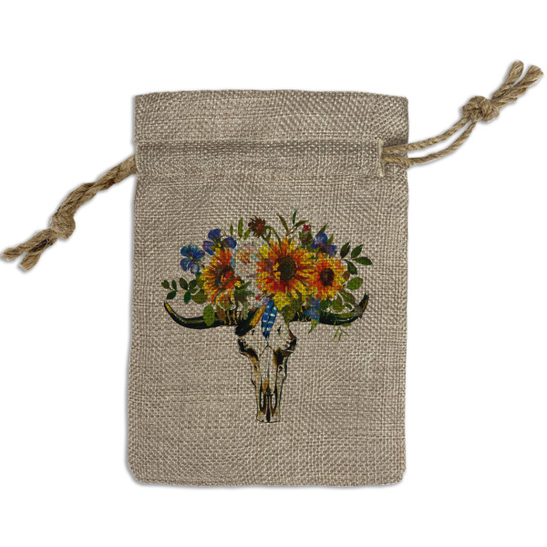 Custom Design - Small Burlap Gift Bag - Front