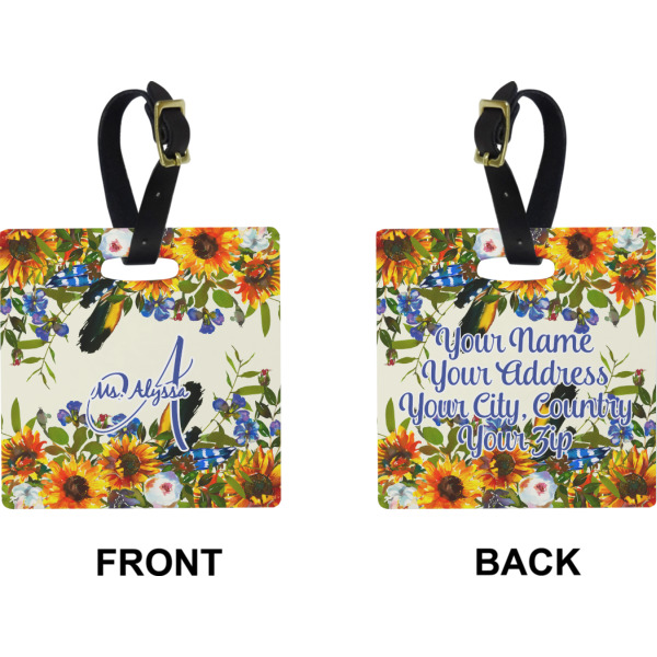 Custom Design - Square Luggage Tag (Front + Back)