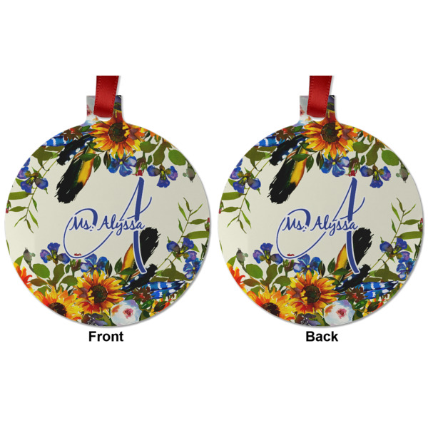 Custom Design - Metal Ball Ornament - Front and Back
