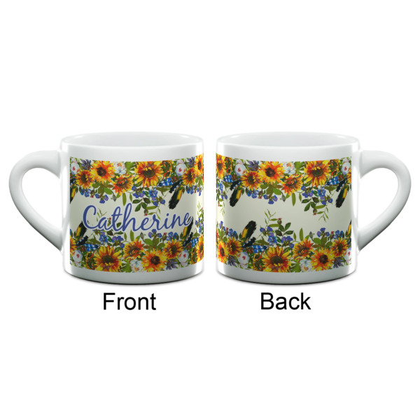 Custom Design - Double Shot Espresso Cup - Single - Front & Back