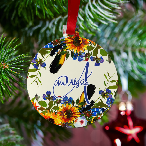 Custom Design - Metal Ball Ornament - Lifestyle