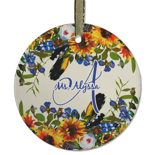 Custom Design - Frosted Glass Ornament - Round