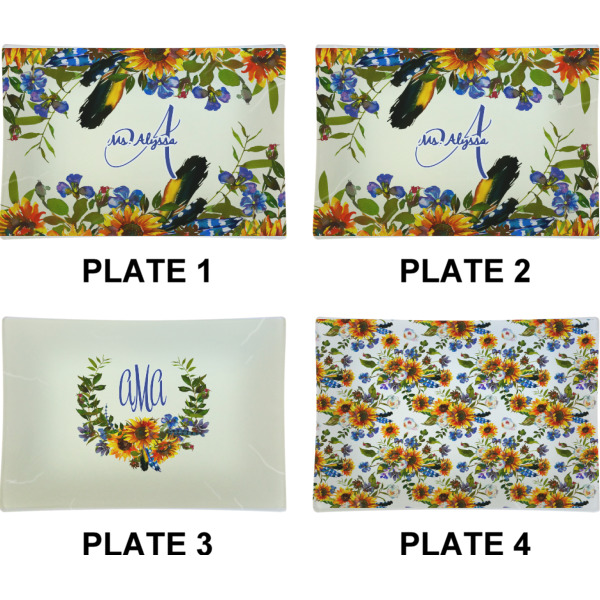 Custom Design - Set of Rectangular Appetizer / Dessert Plates (Approval)