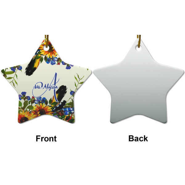 Custom Design - Ceramic Flat Ornament - Star Front & Back (APPROVAL)