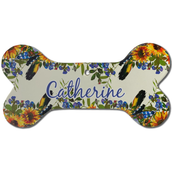 Custom Design - Ceramic Flat Ornament - Bone Front