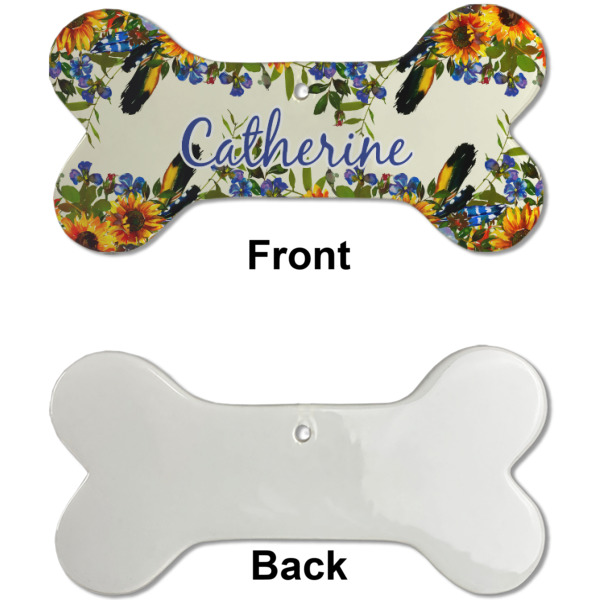 Custom Design - Ceramic Flat Ornament - Bone Front & Back Single Print (APPROVAL)