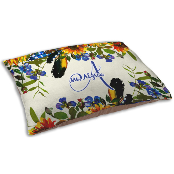 Custom Sunflowers Dog Bed - Small w/ Name and Initial
