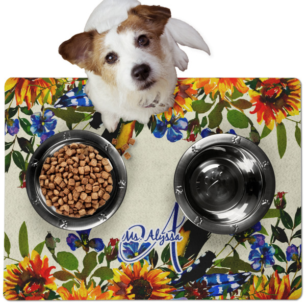 Custom Design - Dog Food Mat - Medium LIFESTYLE