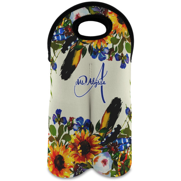 Custom Design Your Own Wine Tote Bag - 2 Bottles