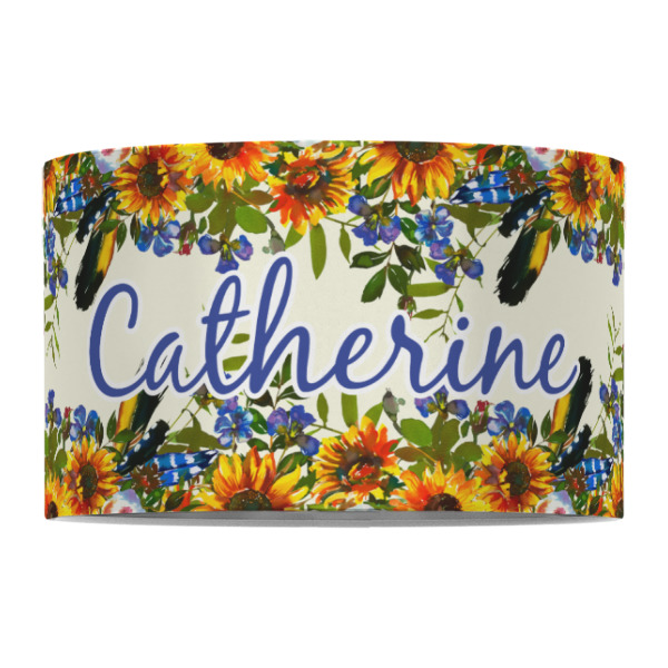 Custom Design - 12" Drum Lampshade - FRONT (Fabric)