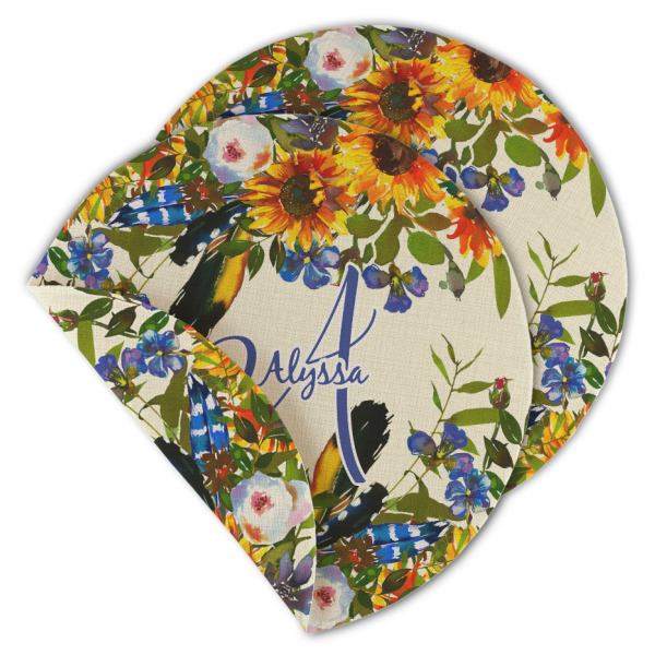 Custom Design - Round Linen Placemats - MAIN (Double-Sided)