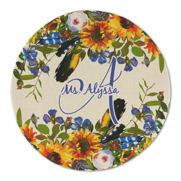 Custom Design - Round Linen Placemats - FRONT (Double Sided)
