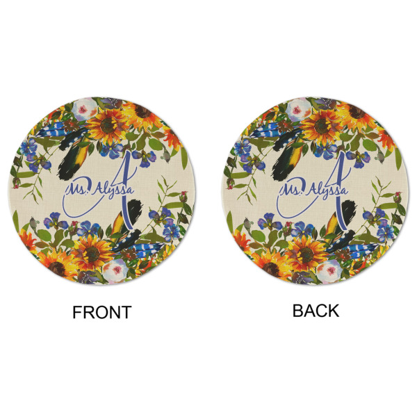 Custom Design - Round Linen Placemats - APPROVAL (double sided)