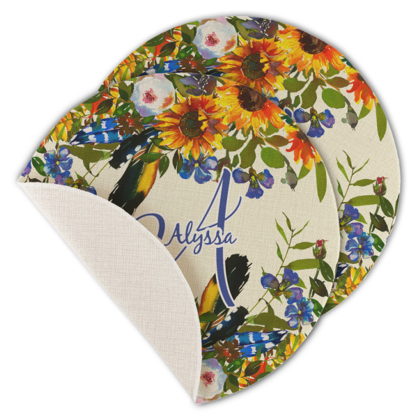 Custom Design - Round Linen Placemats - MAIN (Single Sided)