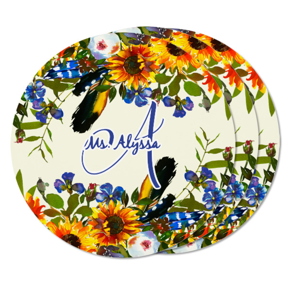 Custom Design - Round Fridge Magnet - THREE