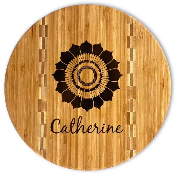 Custom Sunflowers Bamboo Cutting Board (Personalized)