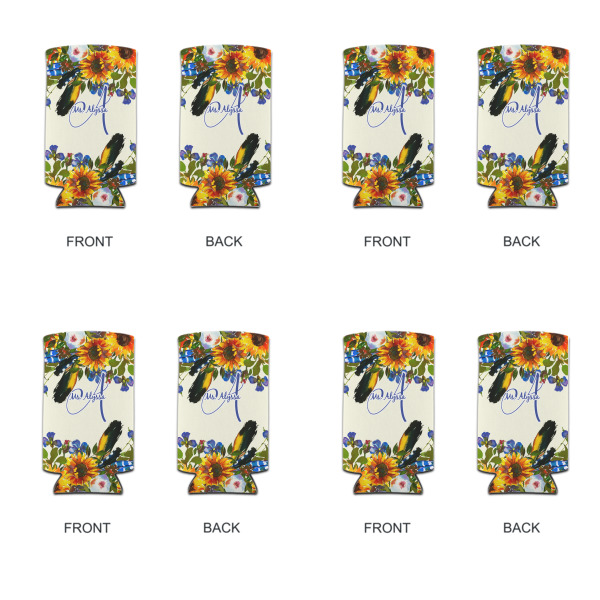 Custom Design - Can Cooler - Tall 12oz - Set of 4 - Front & Back