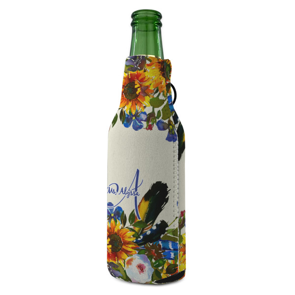 Custom Design - Zipper Bottle Cooler - ANGLE (bottle)