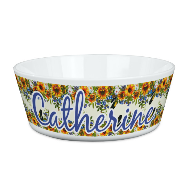 Custom Sunflowers Kid's Bowl (Personalized)