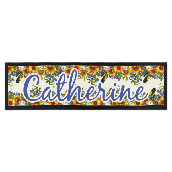 Custom Sunflowers Bar Mat (Personalized)