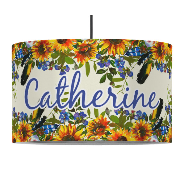 Custom Design - 12" Drum Lampshade - PENDANT (Fabric)
