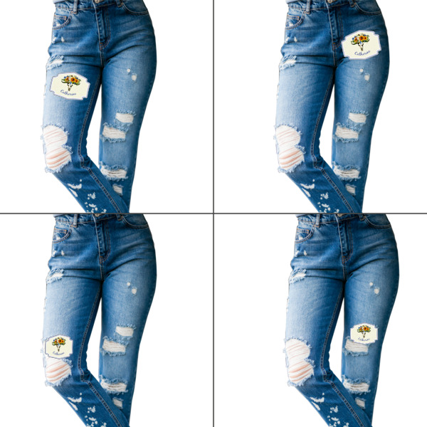 Custom Design - Custom Shape Iron On Patches - L - Set of 4 - Approval