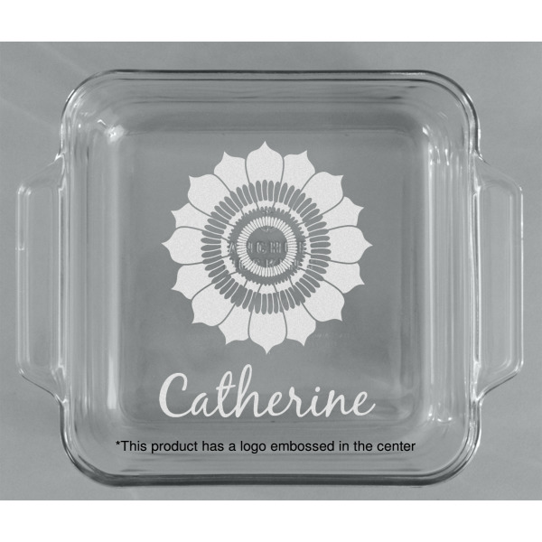 Custom Design - Glass Cake Dish - 8"x8" - Approval