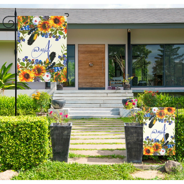 Custom Design - Large and Small Garden Flag - LIFESTYLE