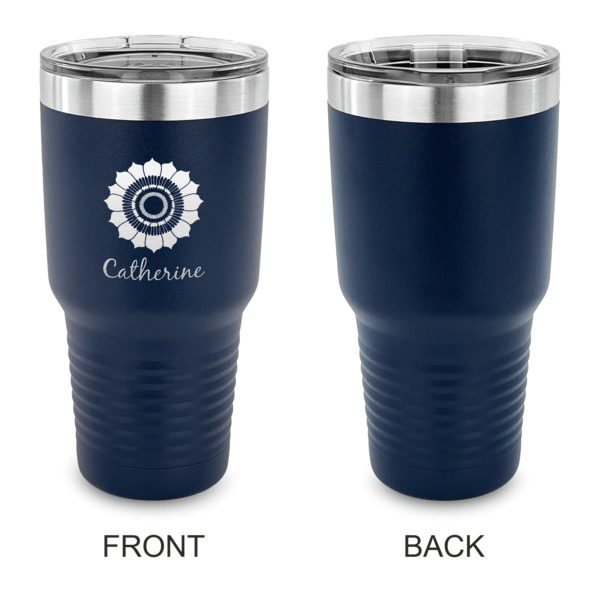 Custom Design - 30 oz Stainless Steel Ringneck Tumblers - Navy - Single Sided - APPROVAL