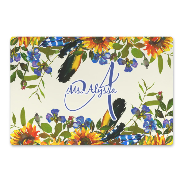 Custom Sunflowers Large Rectangle Car Magnet (Personalized)