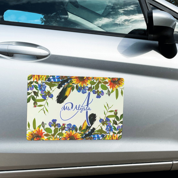 Custom Design - Large Rectangle Car Magnets- In Context