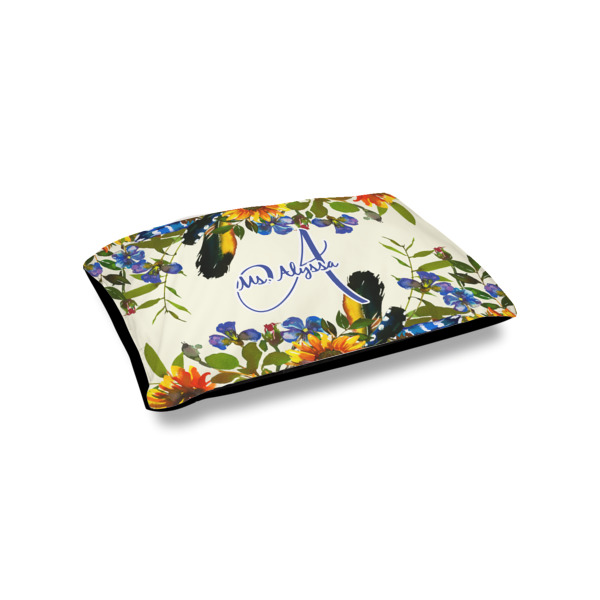Custom Sunflowers Outdoor Dog Bed - Small (Personalized)