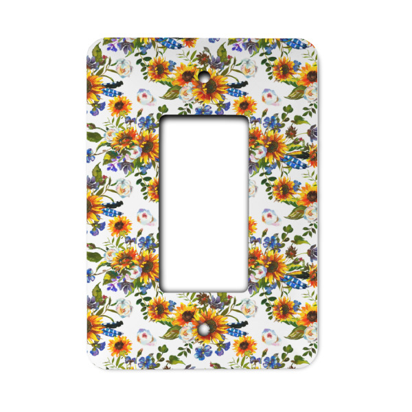 Custom Sunflowers Rocker Style Light Switch Cover