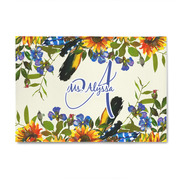 Custom Sunflowers 4' x 6' Indoor Area Rug (Personalized)