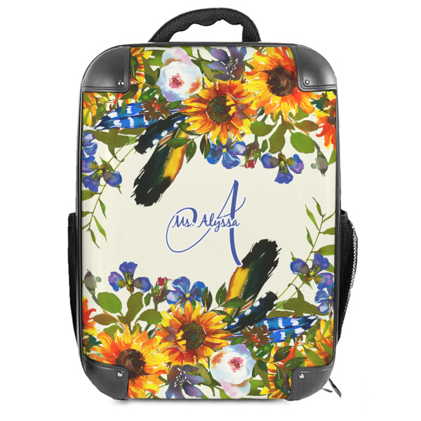 Custom Sunflowers Hard Shell Backpack (Personalized)