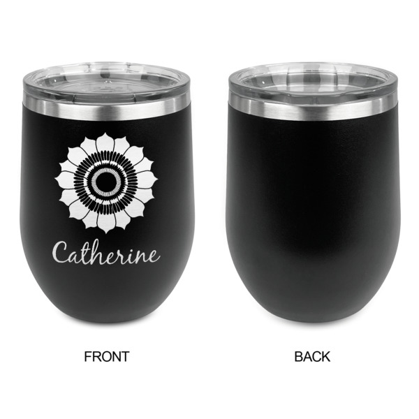Custom Design - Stainless Wine Tumblers - Black - Single Sided - Approval