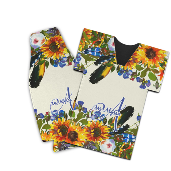 Custom Sunflowers Bottle Cooler (Personalized)