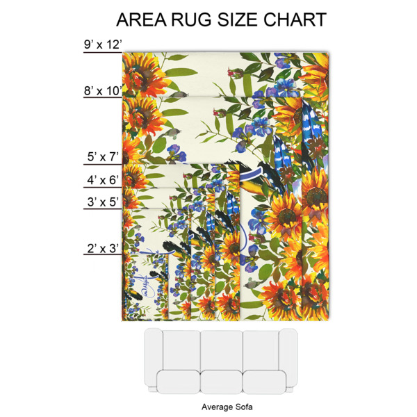 Custom Design - 2'x3' Indoor Area Rugs - Size Chart