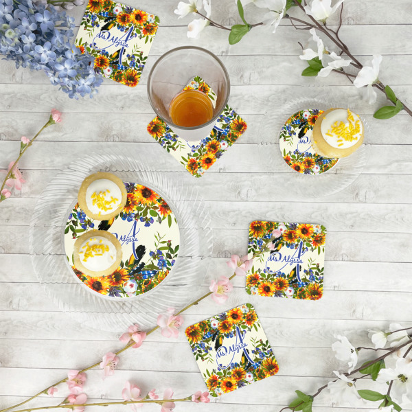 Custom Design - Plastic Party Dinner Plates - In Context