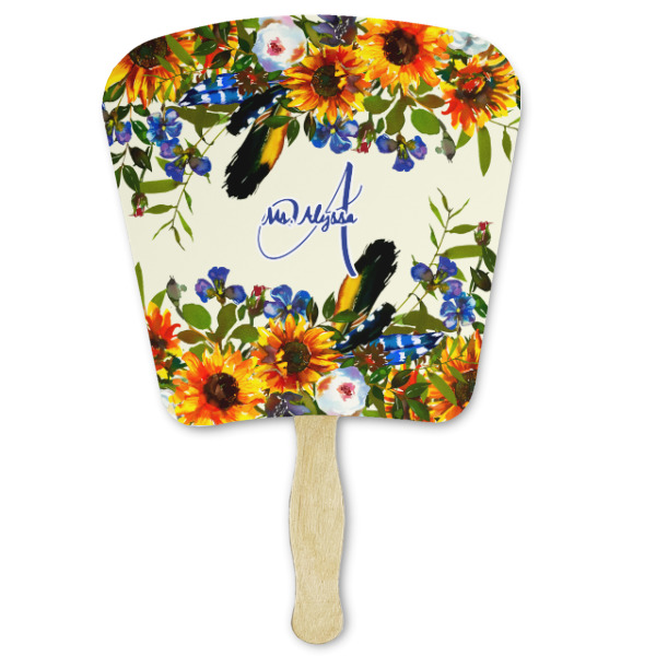 Custom Sunflowers Paper Fan (Personalized)