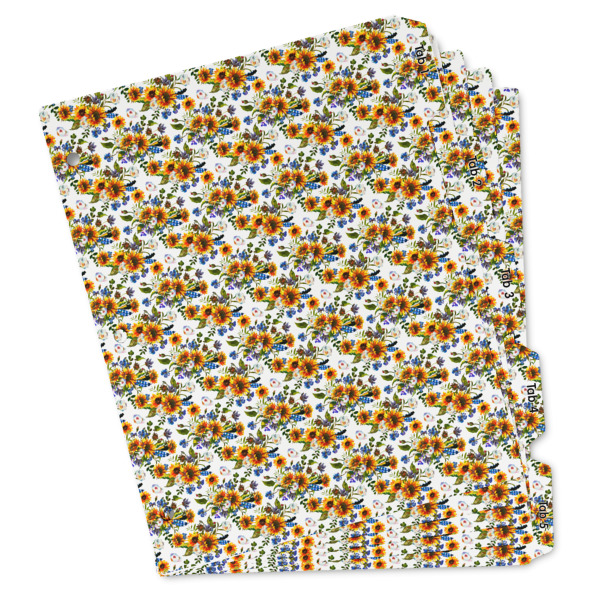 Custom Sunflowers Binder Tab Divider Set (Personalized)
