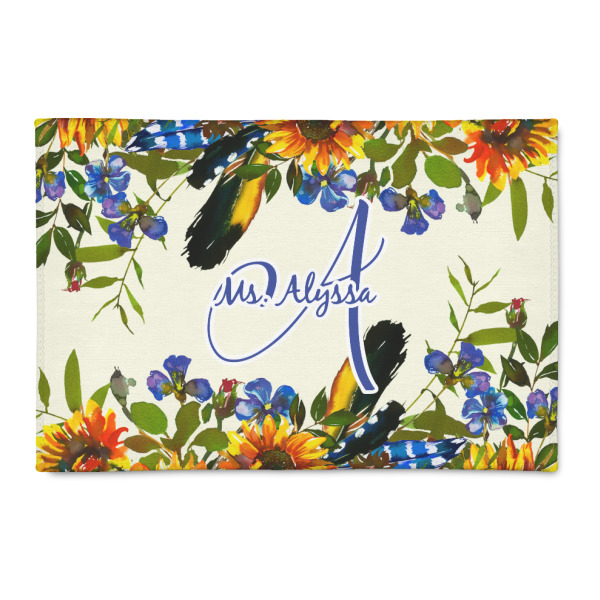 Custom Sunflowers Patio Rug (Personalized)